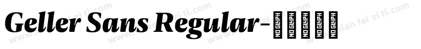 Geller Sans Regular字体转换
